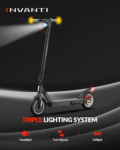 Miniatura 7 de INVANTI Scooter eléctrico E30 con aplicación inteligente, alcance de 19.9 millas y 18 MPH, motor de 350 W, neumáticos sólidos de 8.5 pulgadas,
