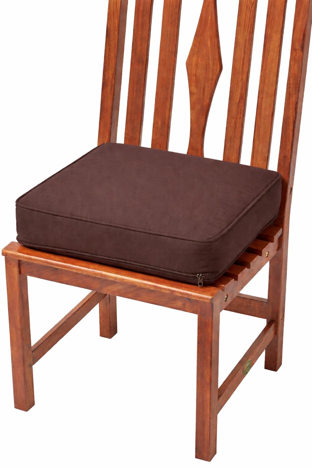 SLUMBER HOME Large Dining Chair Booster Cushion 40cm Square Seat Pad – 10cm Thick Firm Memory Foam Lift Cushion for Elderly, Post-Operative Recovery and Pregnancy Support Chocolate Brown