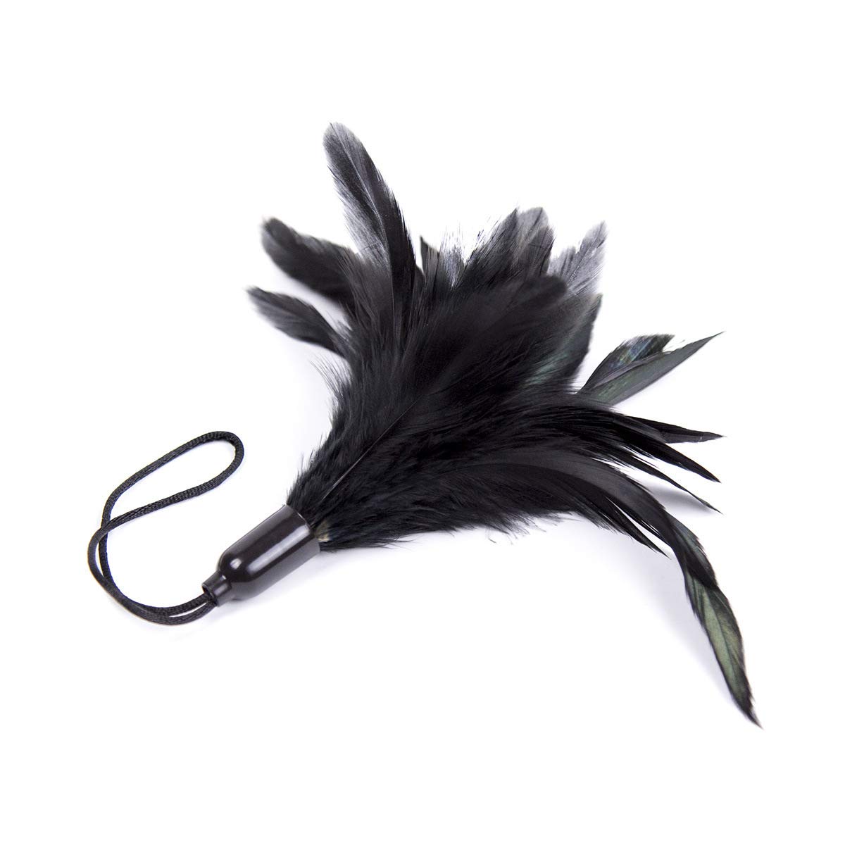 1 látigo de plumas para pareja, accesorio de felpa para pala (negro).