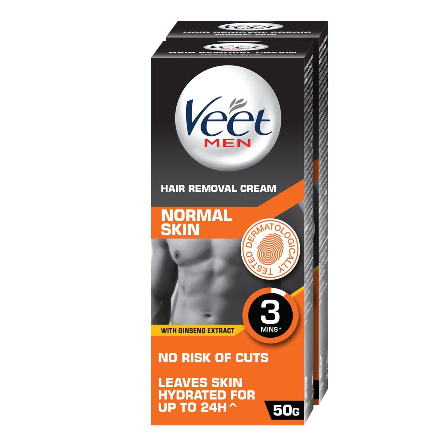 Veet Hair Removal Cream for Men, Normal Skin, 50g Each (Pack of 2)-image-18