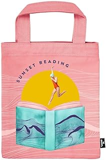 moses. Libri_x Bolsa de tela para libros, bolsa de tela para libros, bolsa de regalo 100% algodón, reutilizable, ecológica, color rosa