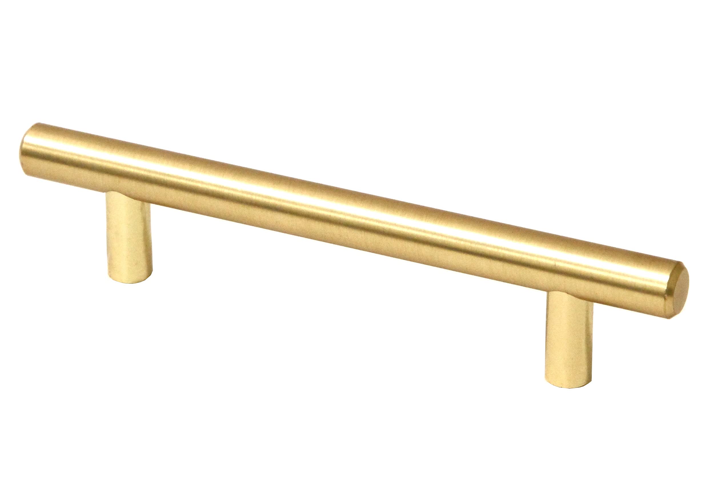 Kingsman Hardware 25 Pack Bar Handle Pull with Brushed Champagne Gold Finish | Kitchen and Bathroom Cabinet Hardware/Knobs Handles (6 Inch)