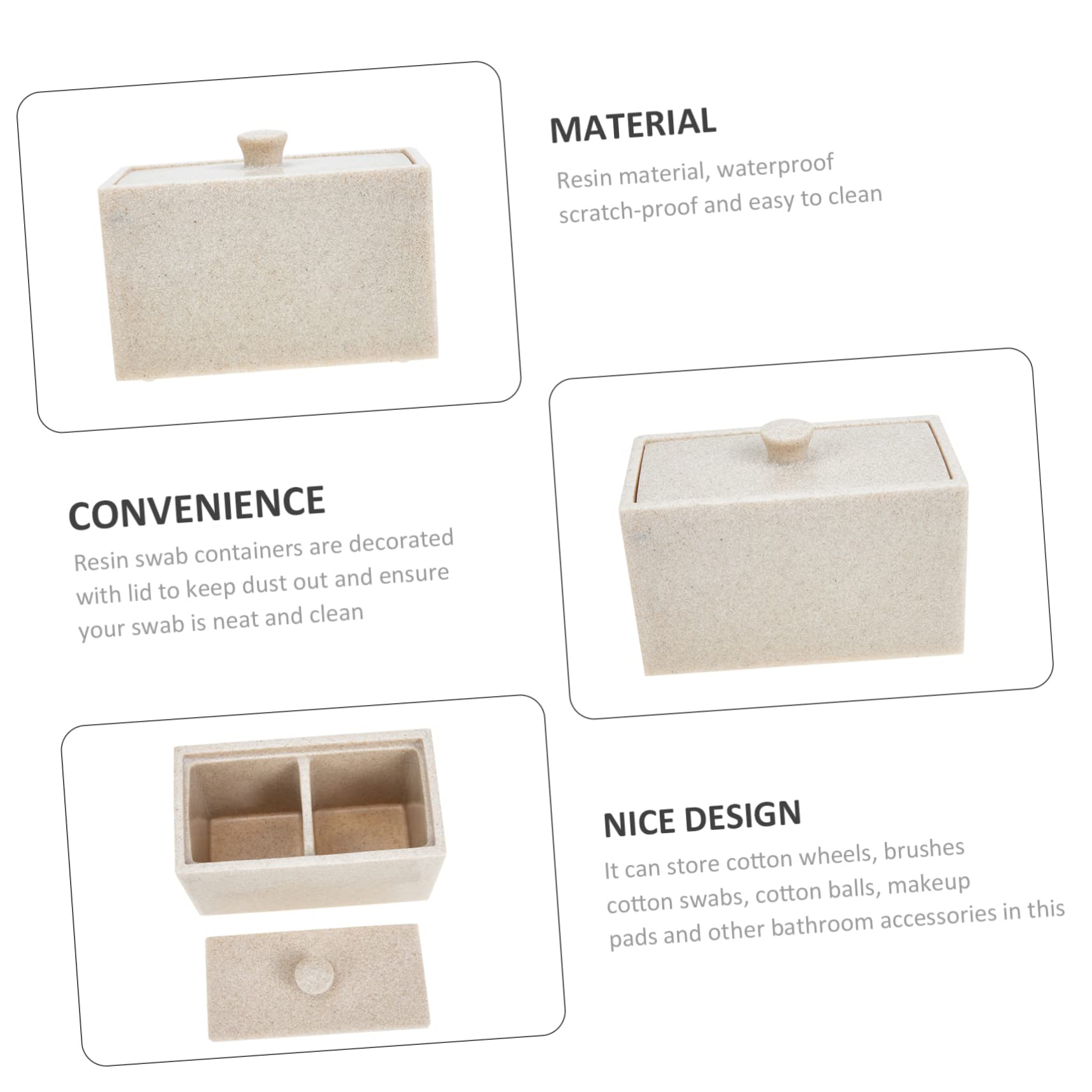 Kosmetik Aufbewahrungsbox Für Wattestäbchen Und Wattepads Organizer Mit Abnehmbarem Trennstück Staubschutzdeckel Für Badezimmer Und Schminktisch