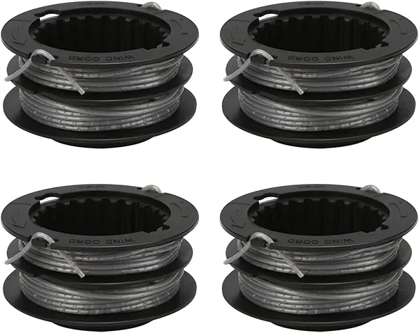 Eyoloty SB00L00 String Trimmer Replacement Spool 17ft .080" Compatible with Greenworks ST60V ST60V-T0 80V ST80L200 Front Mount String Trimmer Refills Dual Line 2901619 2906302 (4 Pack)