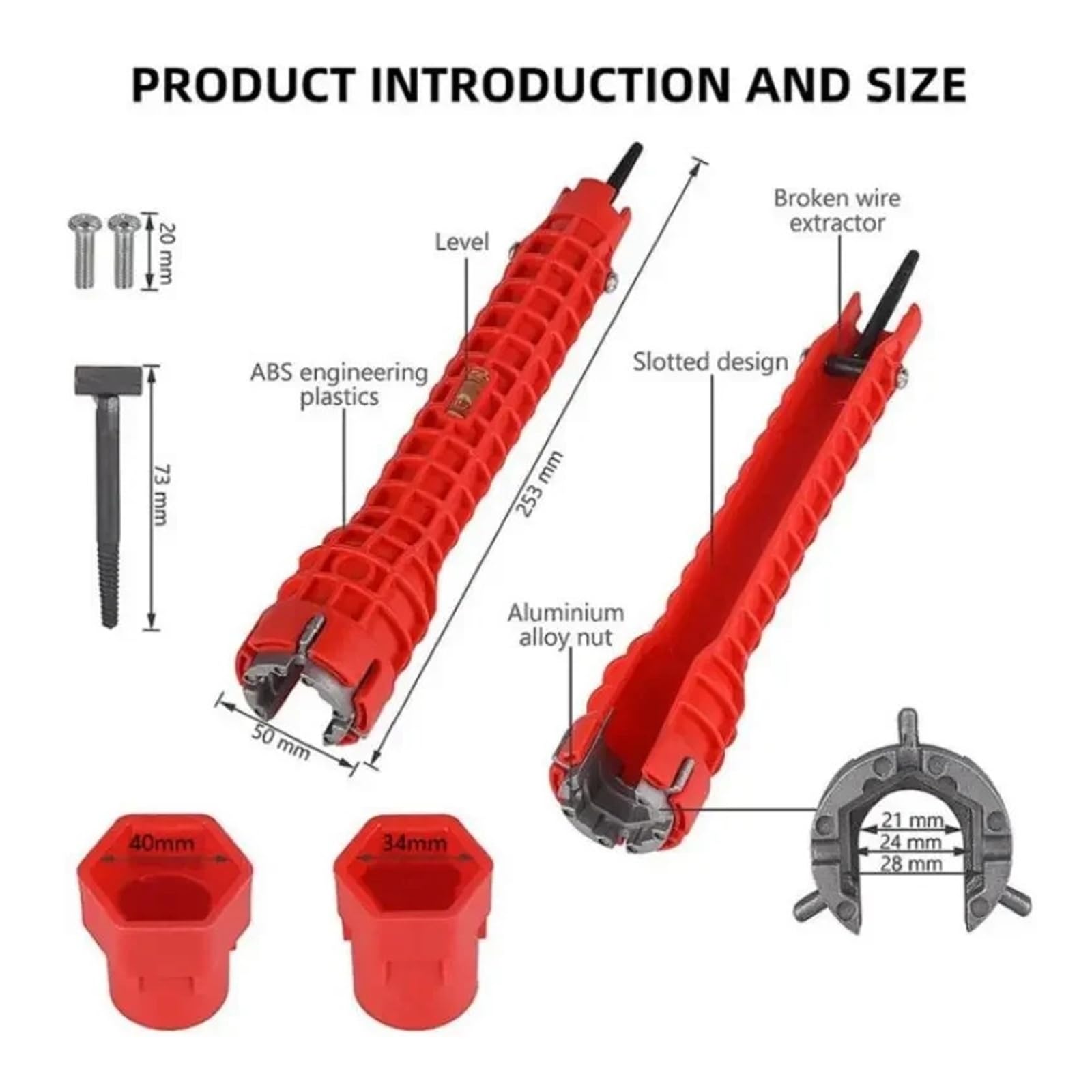 14 en 1 Faucet Sink Wrench Plumbing Installer Tool Set for Kitchen Bath (14 in 1)