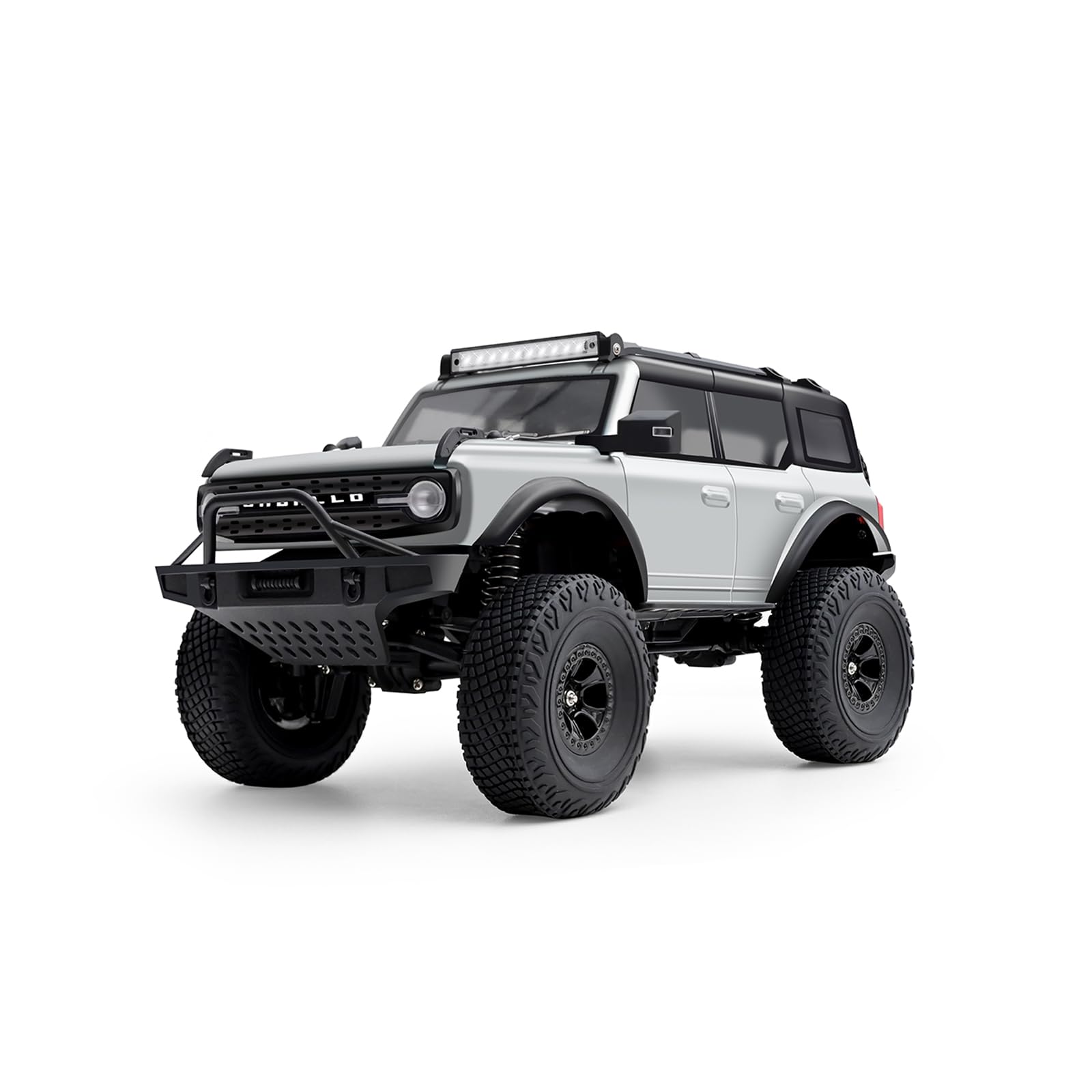 YUCT 1/18 RC Rock Crawler-4WD Remote Control Crawler All Terrain 9KM/H Off-Road Climbing Car for Adults Proportional Throttle Steering Linkage LED Lights (WLtoys 184023 Silver)