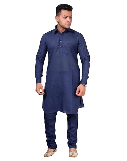 Eid Special Men's Cotton Pathani Suit/Traditional Kurta with Pathani salwar Set For Festive Season/Stylish Salwar Suit set for Mens