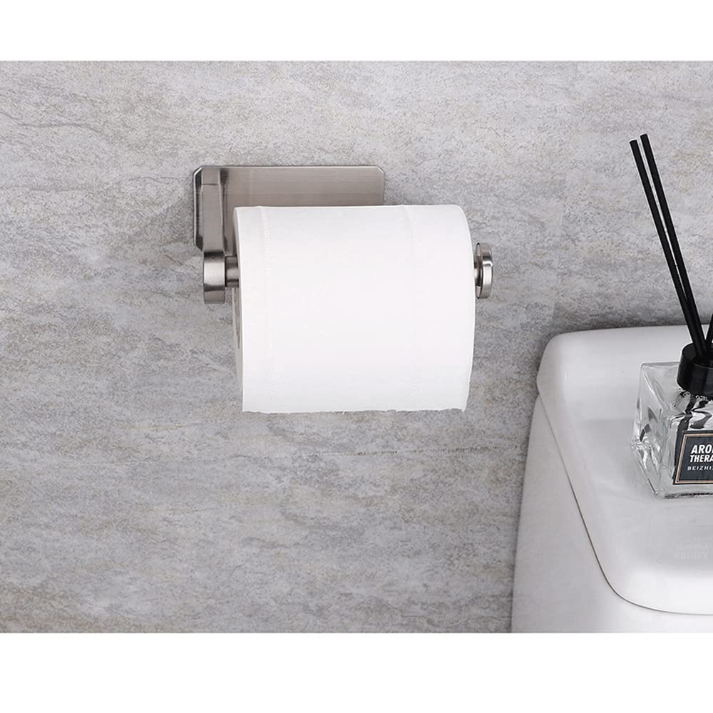 uchwyt na papier toaletowy naścienny - samoprzylepny uchwyt na papier toaletowy ze stali nierdzewnej do łazienki i kuchni - wodoodporny i odporny na rdzę - nie wymaga wiercenia