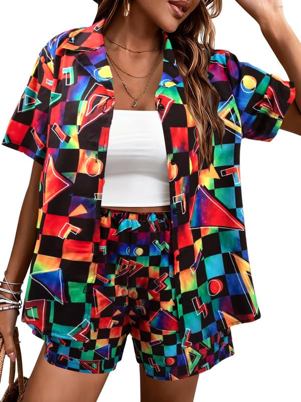 80s 90s 2 Piece Outfits for Women Retro Theme Party Disco Matching Sets