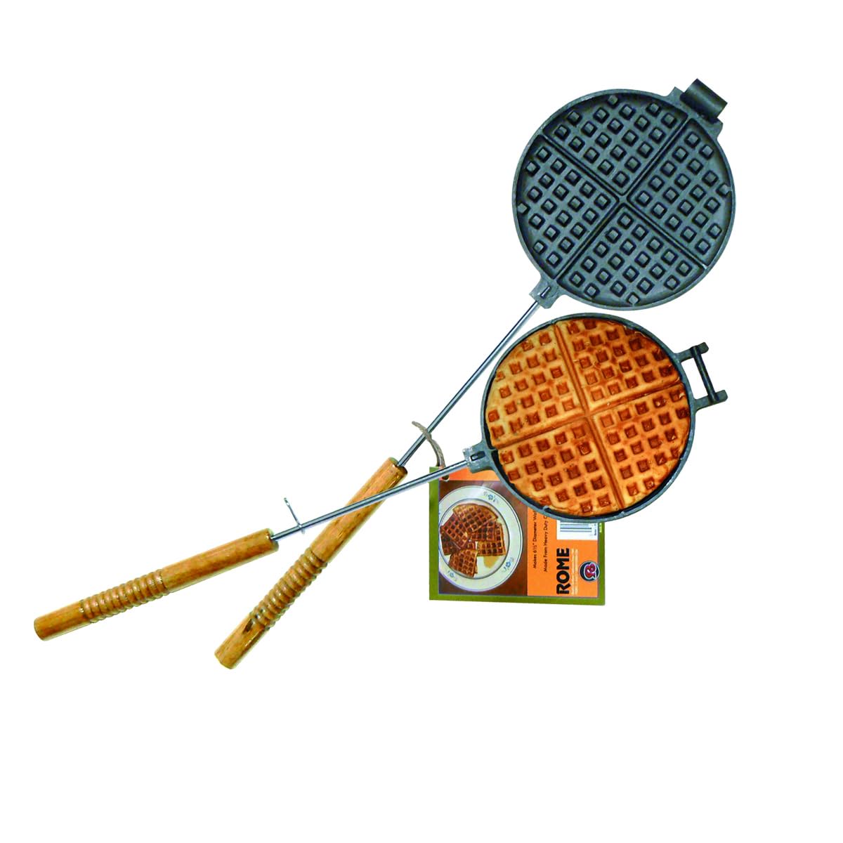 Amazon.co.jp: Rome's 1028 Chuckwagon Waffle Iron, Cast Iron by