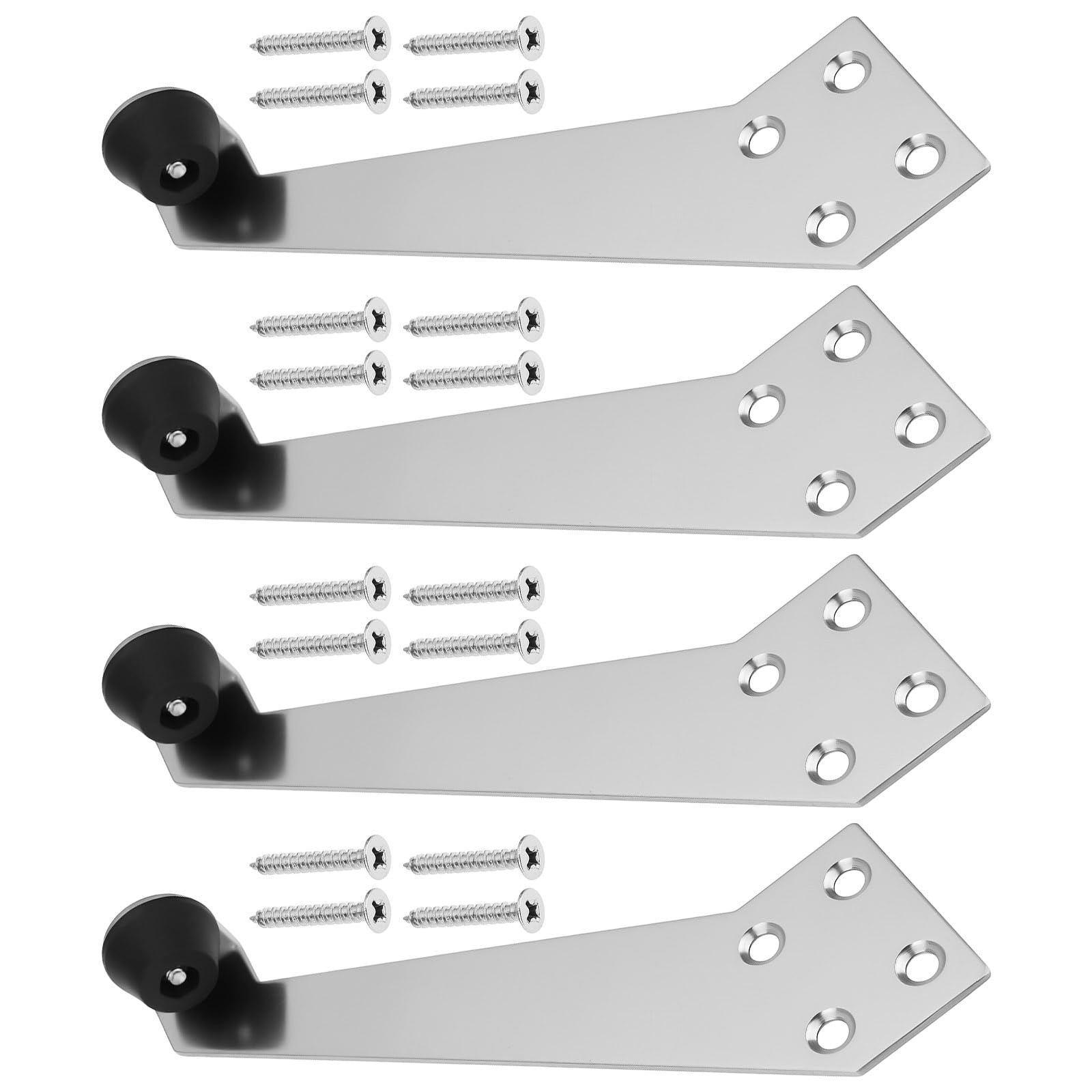 OTOTEC 4 Set Open Limiter Door Stopper Buffer Hinge with Screws for Bedroom Kitchen Living Room, Left