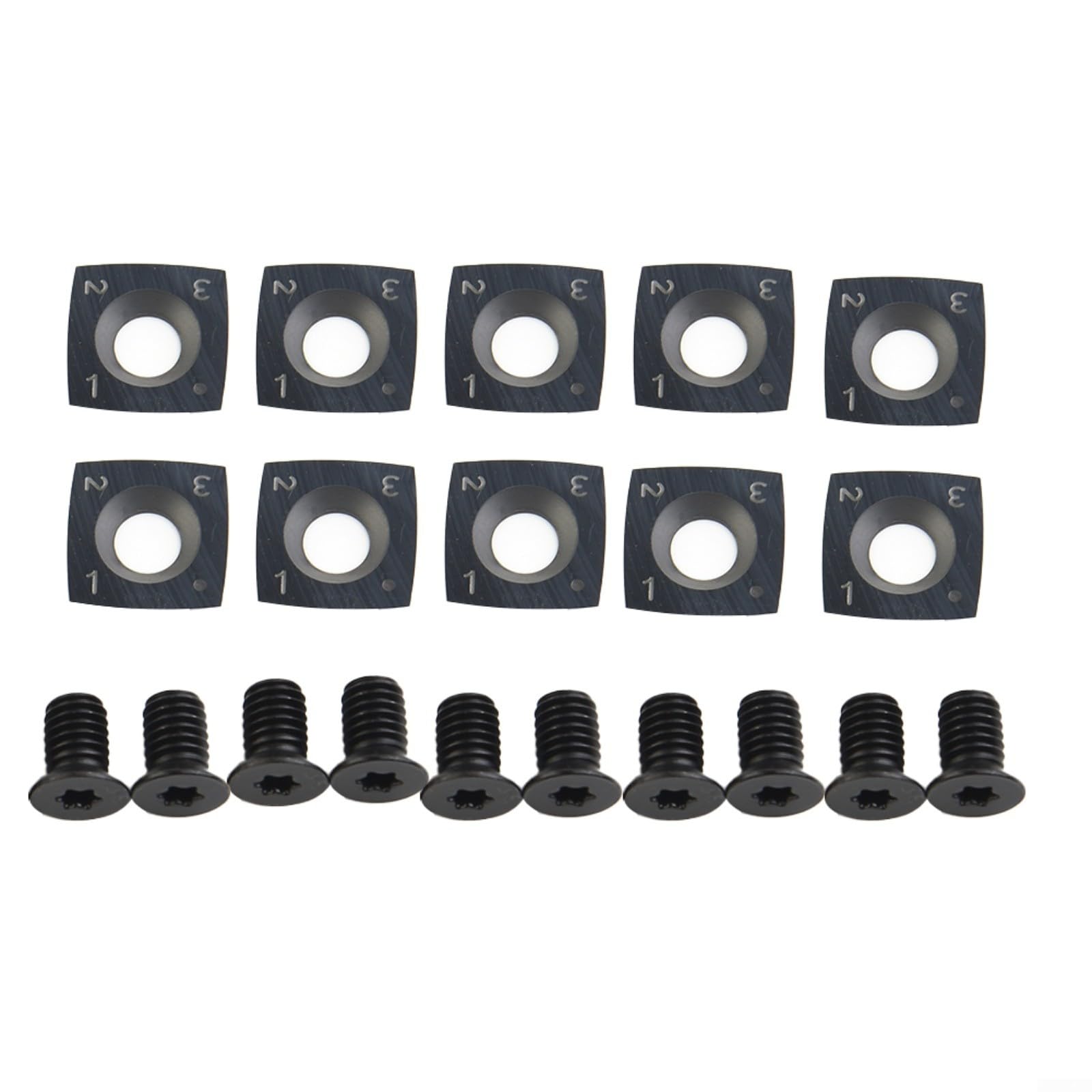 Inserti quadrati in carburo, 15 x 15 x 25 mm, raggio R150, lame di ricambio per pialla e cesoie a spirale, per lavorazione del legno, confezione da 10