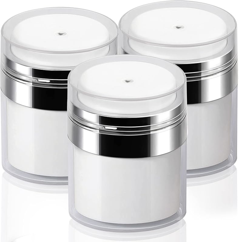Mluchee Frascos Recarregáveis com Bomba Airless para Cremes, 14,2 g, Pacote com 3