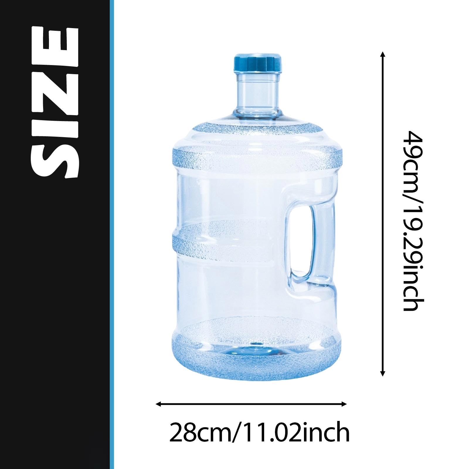 Harilla Trinkflasche Verdickter Wasserspender für Camping, BPA-frei Tritan, Wasserflasche mit Griff, Wasserkrug Wasserbehälter wiederverwendbar für Indoor & Outdoor, Fitnessstudio, Schule, Küche