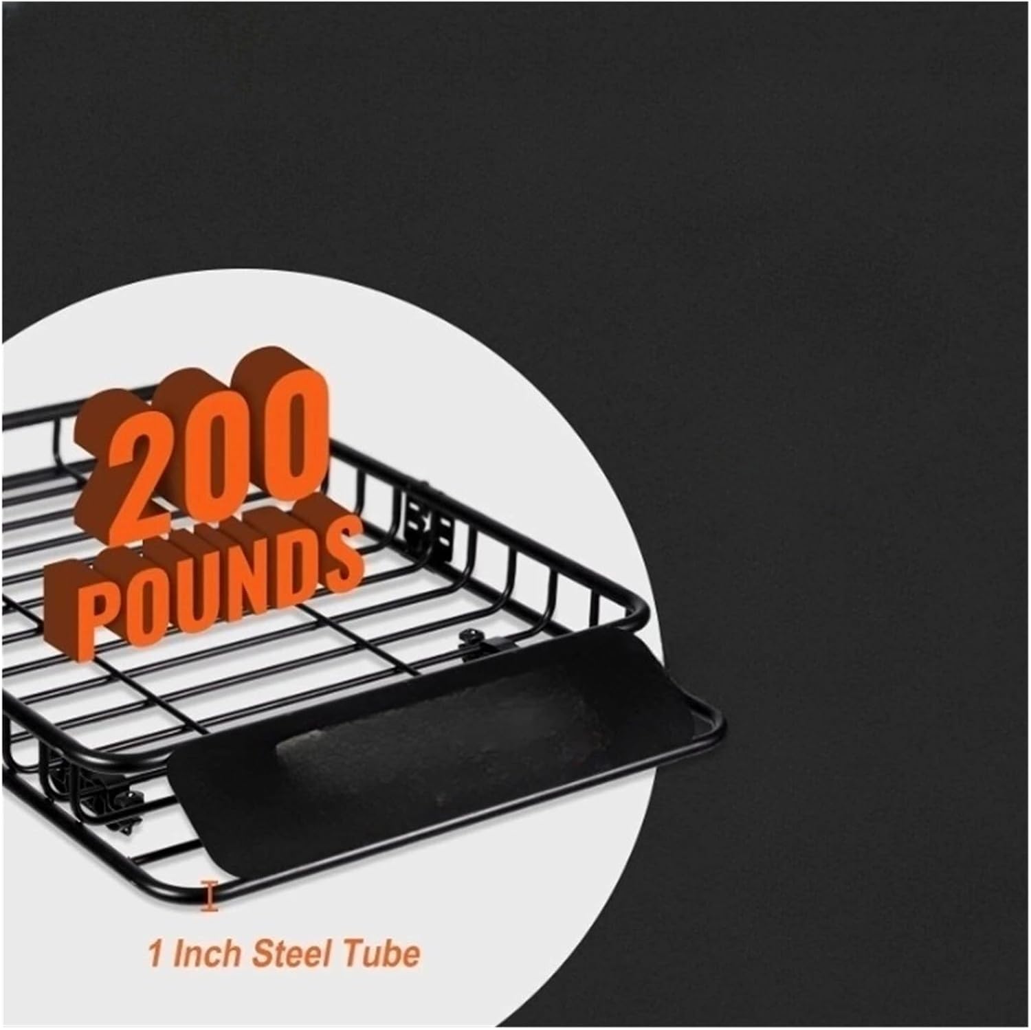 Roof Rack Cargo Basket 46"x36"x4.5" / 51"x36"x5" Rooftop Cargo Carrier Heavy-Duty 200 LBS Capacity Compatible for SUV Truck Vehicle(64 inches)