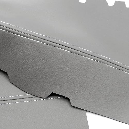 Miniatura 3 de GXARTS 2 fundas de cuero para reposabrazos de puerta delantera, compatibles con Honda Pilot 2009 2010 2011 2012 2013 2014 2015 gris