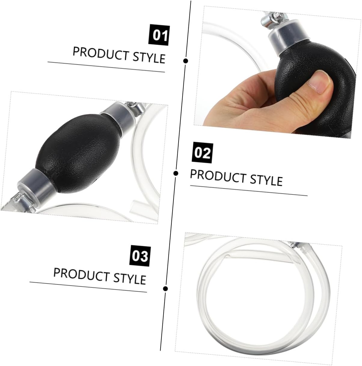 MAGICLULU Hand Fuel Transfer Pump with Hose Manual Siphon Gasoline Oil Water Pump for Car Fuel Transfer and Garage Use