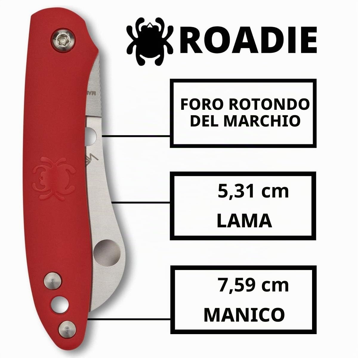 Spyderco SC189PRD Coltello Tascabile, Unisex – Adulto, Rosso, Taglia Unica