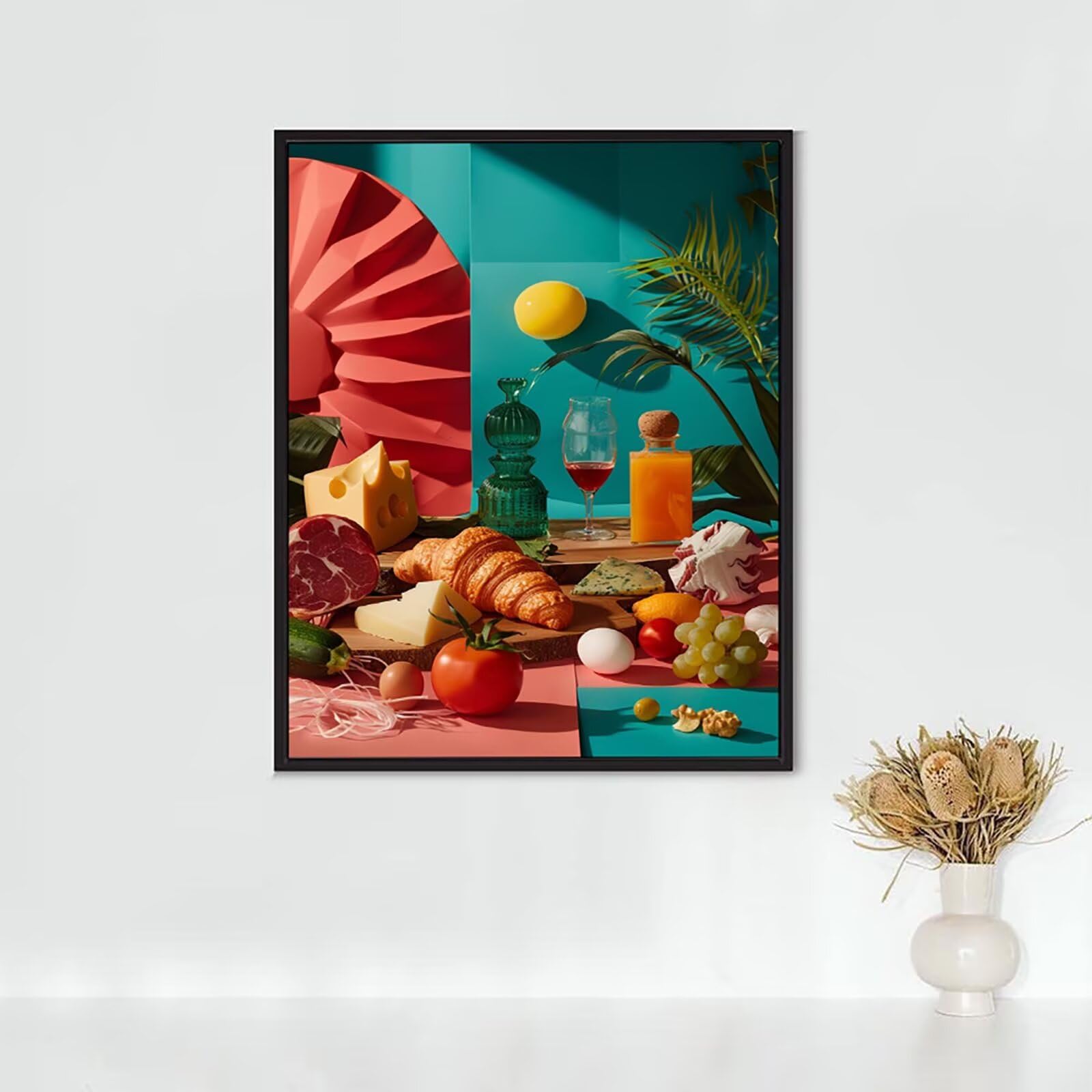 RNXAOPEN Diamond Painting Cibo, Diamond Painting Erwachsene Uovo Bastelset, DIY Diamant Malerei Runder Vollbohrer Diamanten Kinder Malerei Stickerei Kreuzstich Dekoration, Geschenk 90x120 cm PJY9 6-9