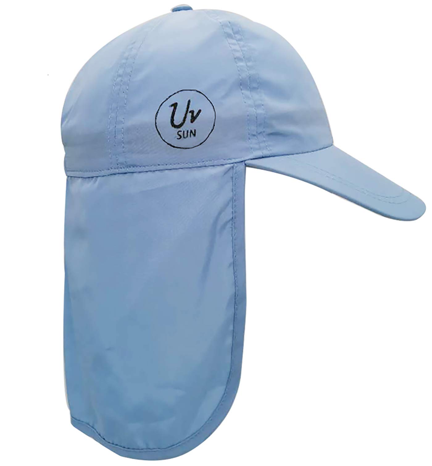 Mfaz Morefaz Ltd Boys Sky Blue Kids Junior Legionnaire Baseball Cap Girl Children Uv Upf 50+ Sun Protection (Sky Blue)