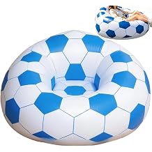Inflatable Chairs Soccer Theme with Built-In Pump