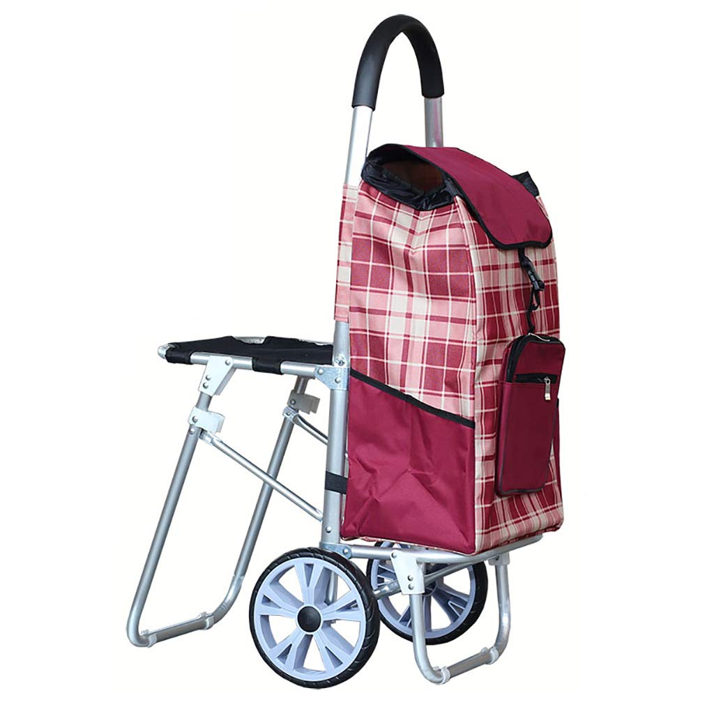 Chariot de camions mobiles à main pliable avec siège de transport portable
