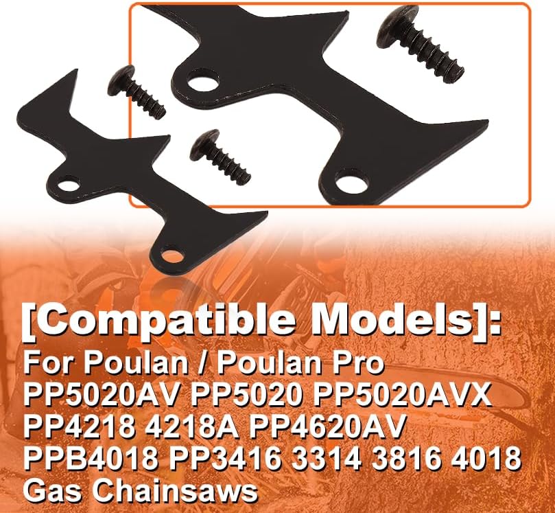 Miniatura 4 de Bucking Spur Spike para motosierra Husqvarna 36 41 136 137 141 142 Pieza de repuesto, espiga de parachoques, tornillo.