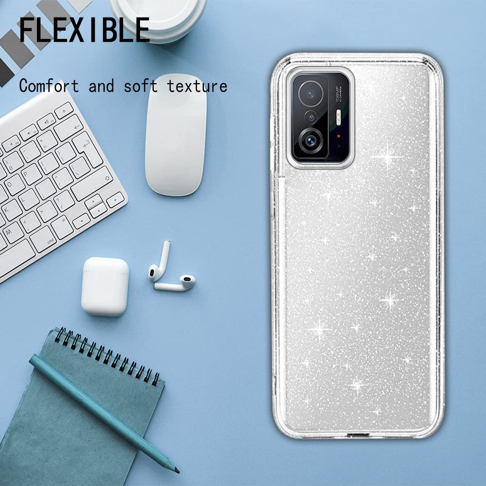Coque Silicone TPU Transparente + 2 Verres Trempés Pour Xiaomi 11T / 11T Pro - Neuf