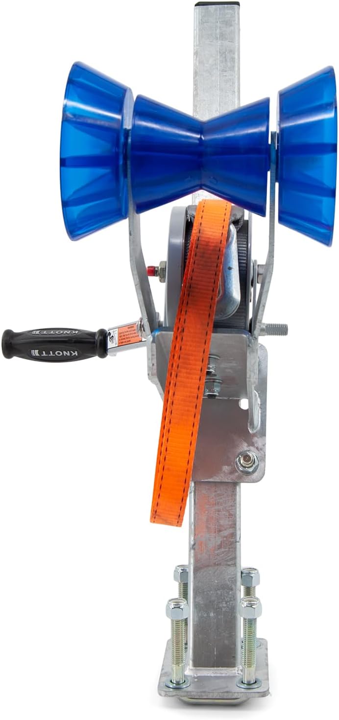 Sturdy Built Boat Trailer Winch Post and Seat for 2 in x 2 in Trailer Tongue with Roller and Boat Winch, 26932