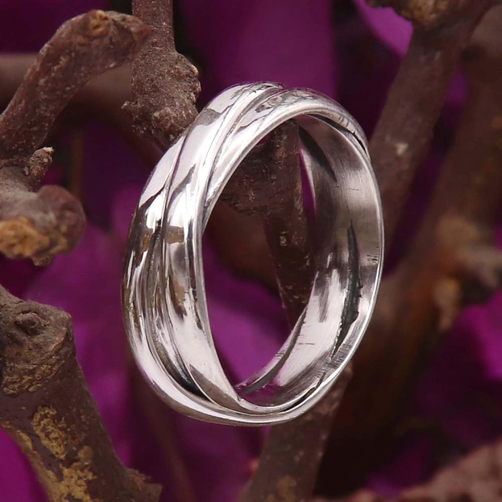 Anello A Fascia Larga In Filigrana D'argento Boho, Anello A Fascia - Foto 6