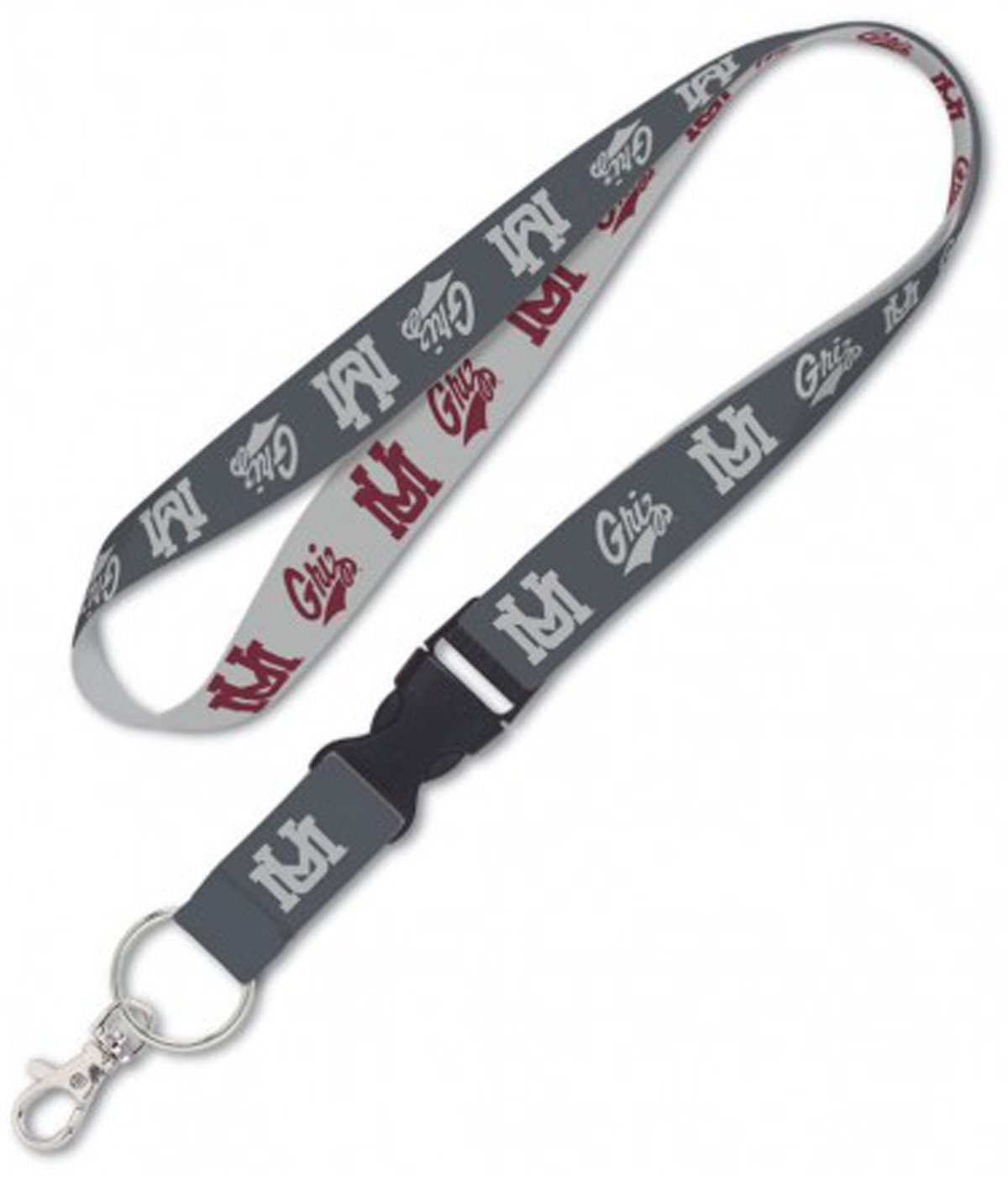 Montana Grizzlies Lanyard, Charcoal Edition UM Logo & The Griz
