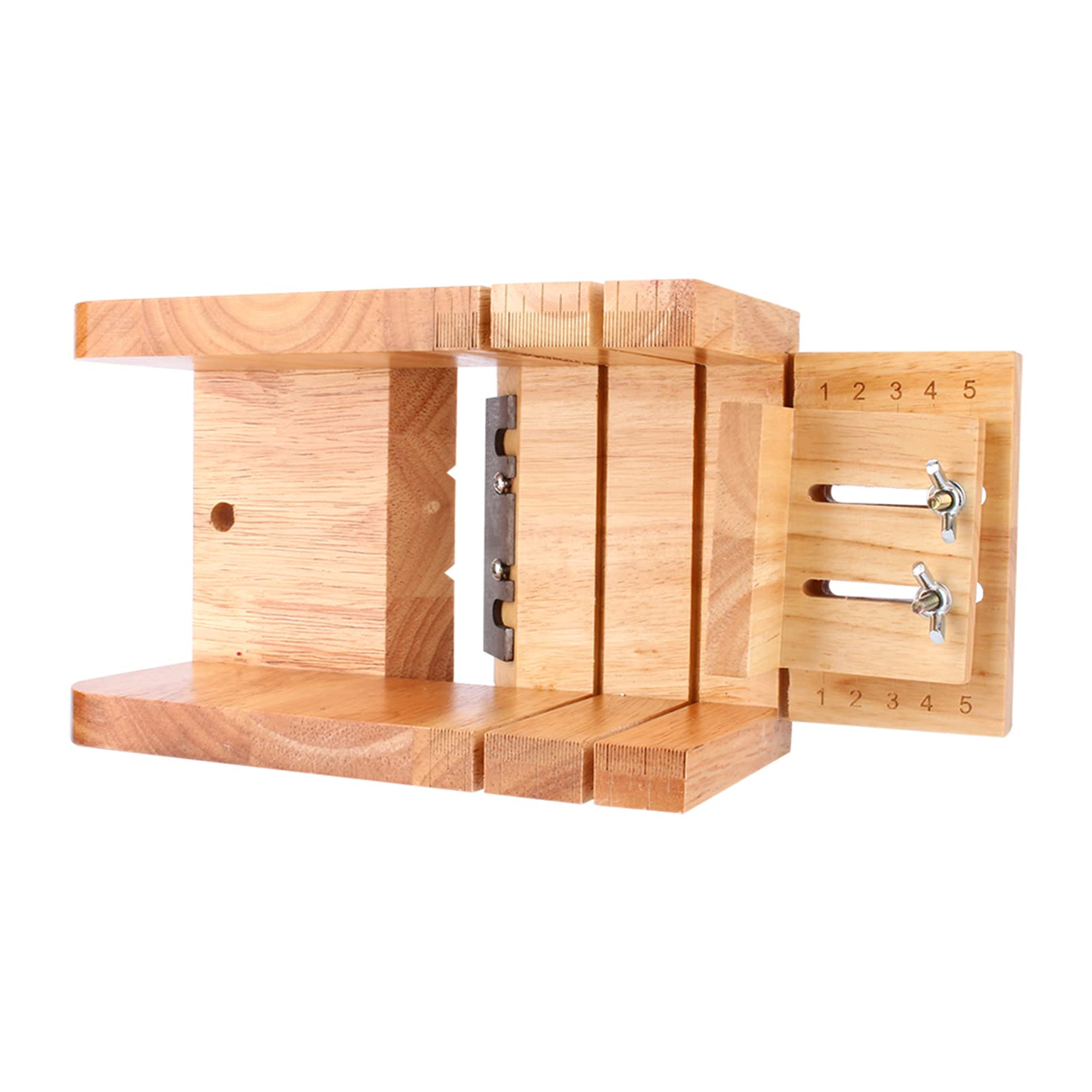 Juego de cortador de jabón de madera profesional con deflector ajustable, cuchillas de acero inoxidable, kit de fabricación de jabón hecho a mano para artesanos y artesanos