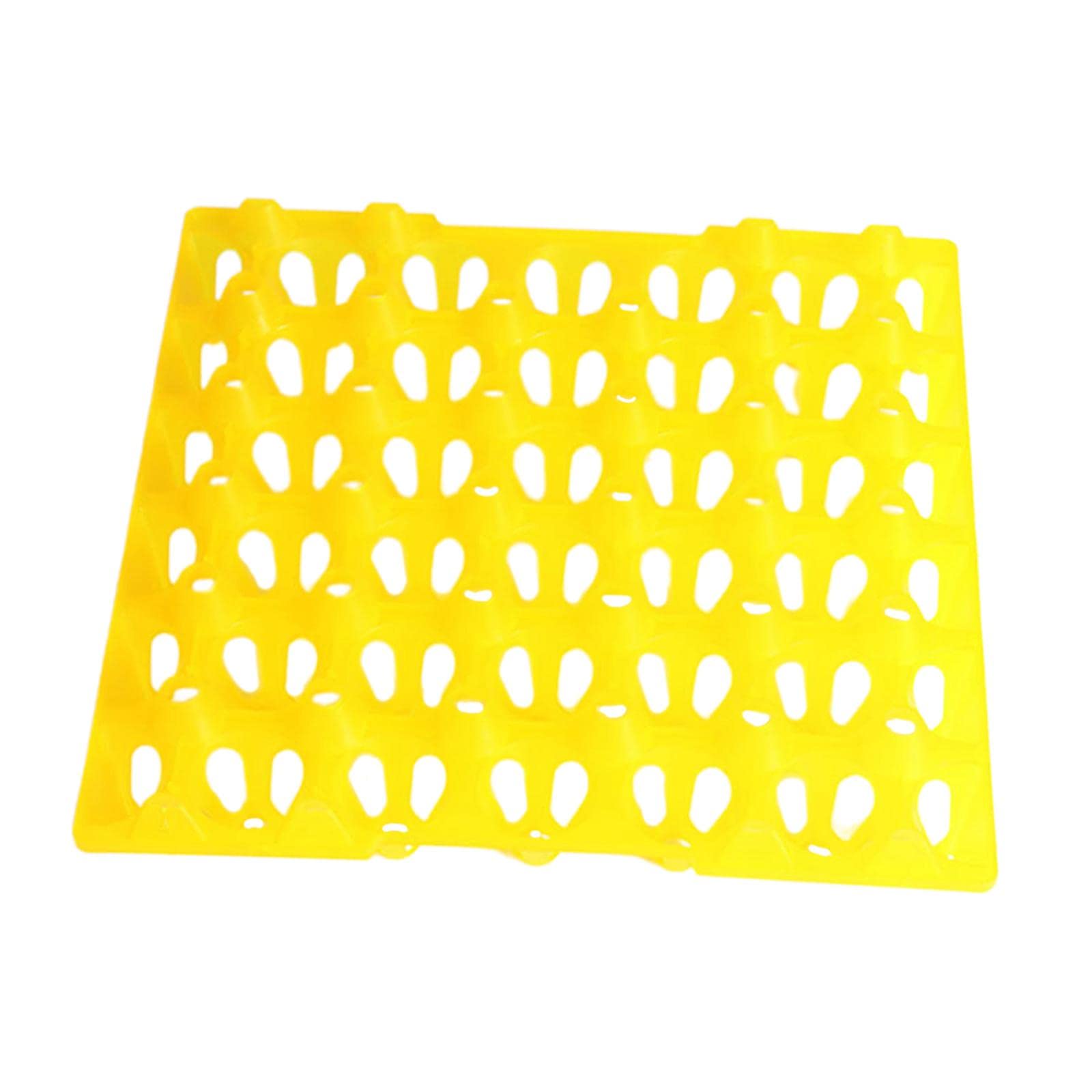 B Baosity 30 Grids Eggs Tray Egg Flats Transport Shockproof Stackable Breathable Egg Holder Farm Egg Container, Yellow
