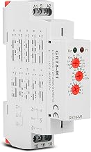 Multifunction Time Relay,AC/DC 12V~240V GRT8-M1 Multifunctional Delay Time Relay with 10 Functions, DIN Rail Mount Delay Timer Switch, Delay Range: 0.1s-10 Days