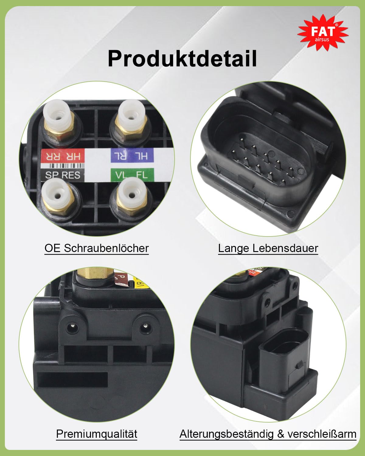 Luftfederung Kompressorventil Magnetblock Versorgung Steuergerät Luftversorgung Kompatibel mit 2006-2018 Mercedes Benz W164 W166 W221 W251 GL ML 2123200358 2513200058