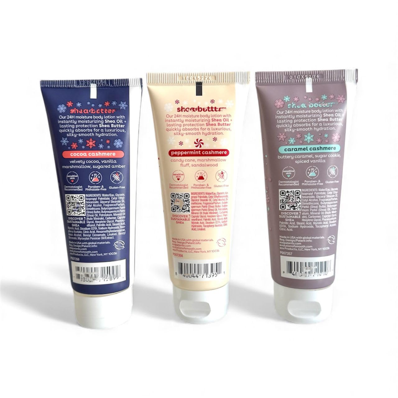 Cocoa, Peppermint, Caramel Cash M3r3 24H Moisture Body Lotion 2.5 fl oz Moisturizing & Hydrating Lotion for Soft Skin - Limited Edition | 3 Pack