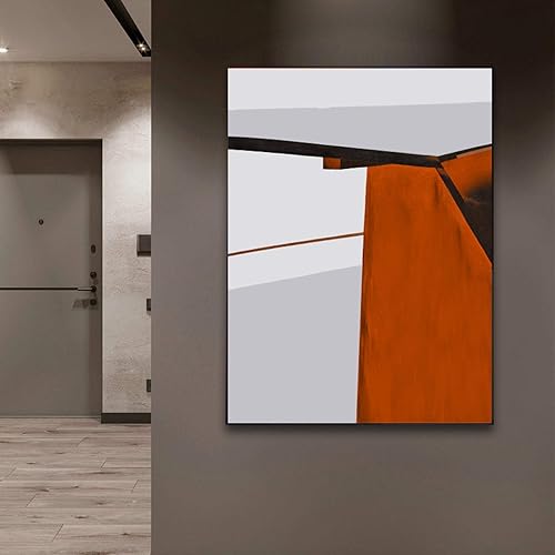 Miniatura 4 de Cuadross naranjas de Graffiti de río abstracto Impresión de lienzo Arte moderno de la pared de la lona para la decoración del dormitorio Imagen