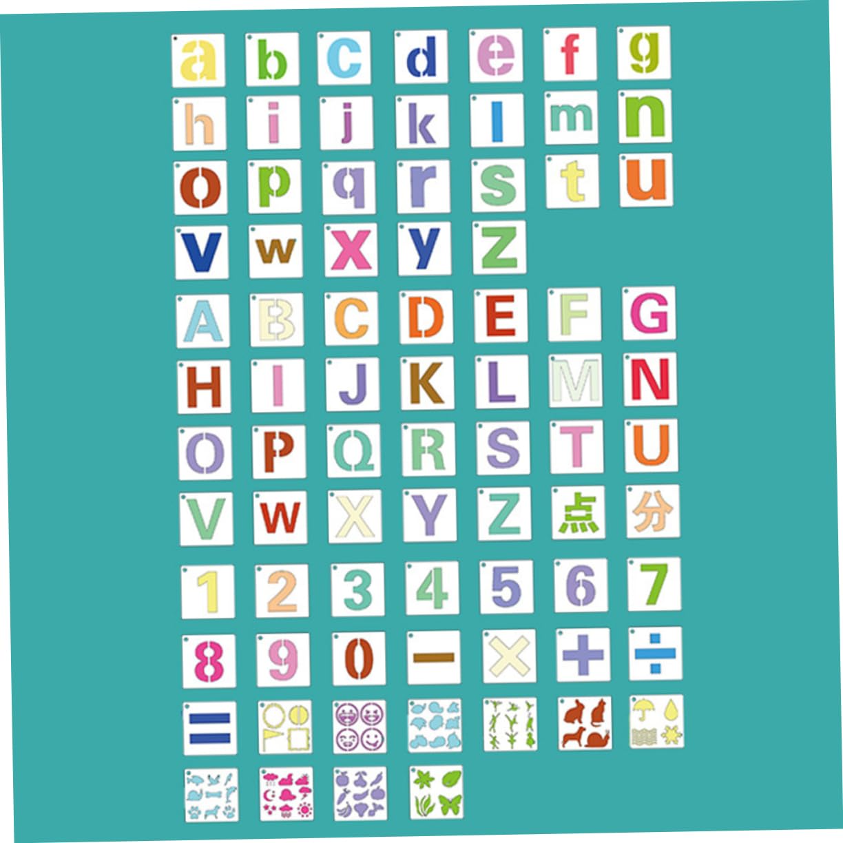 STOBOK 160piezas Plantillas De Letras y Números Para Manualidades y Dibujo Plantillas Reutilizables De Símbolos Decoración De Álbumes y Tarjetas Para Pintura Muebles y Paredes