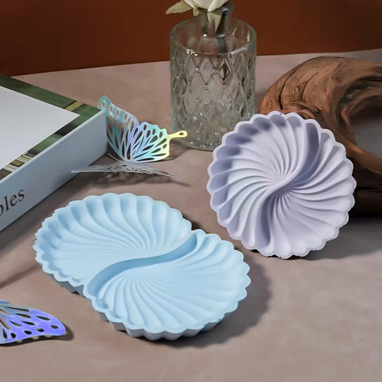 Silicone Mould Shell Soap Dish Tray for DIY Crafts JSM16 | Resin & Clay Compatible, 19 x 136 x 126 mm, Dual Compartment, Easy Demoulding, Jewellery Tray Use-image-27