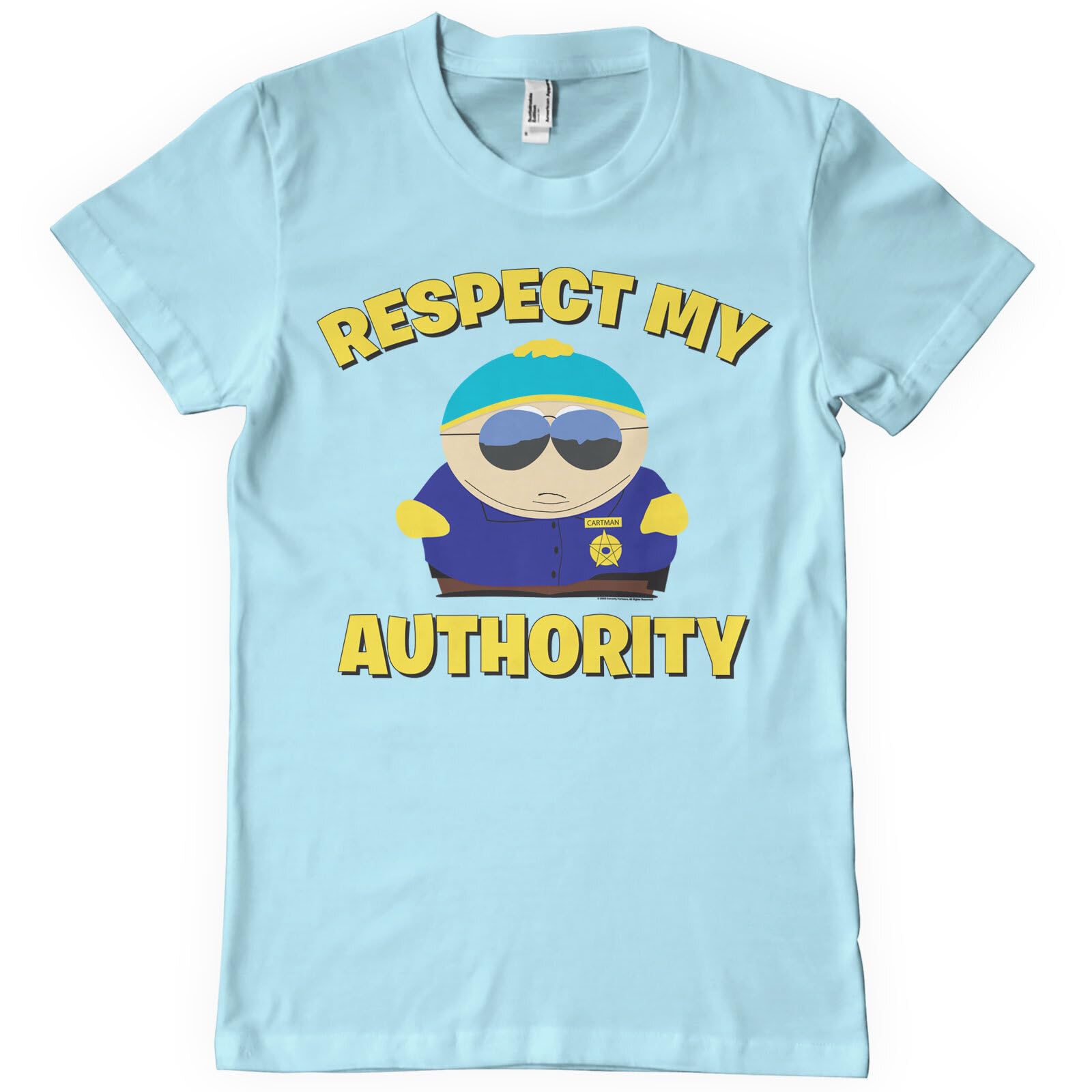 South Park Men's Sky Blue Officially Licensed Respect My Authority T-Shirt (Sky Blue), XX-Large