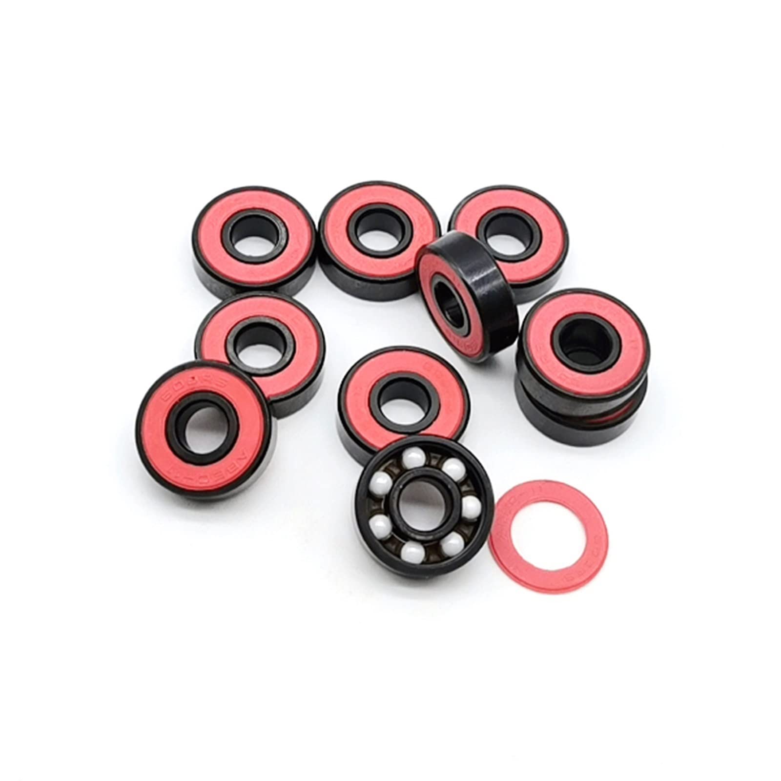 Vieue Onecolor Ball Bearing 8Pcs 8X22x7 Ceramic Bearing 608 Ceramic Bearing 608Rs Bearing For Skateboard