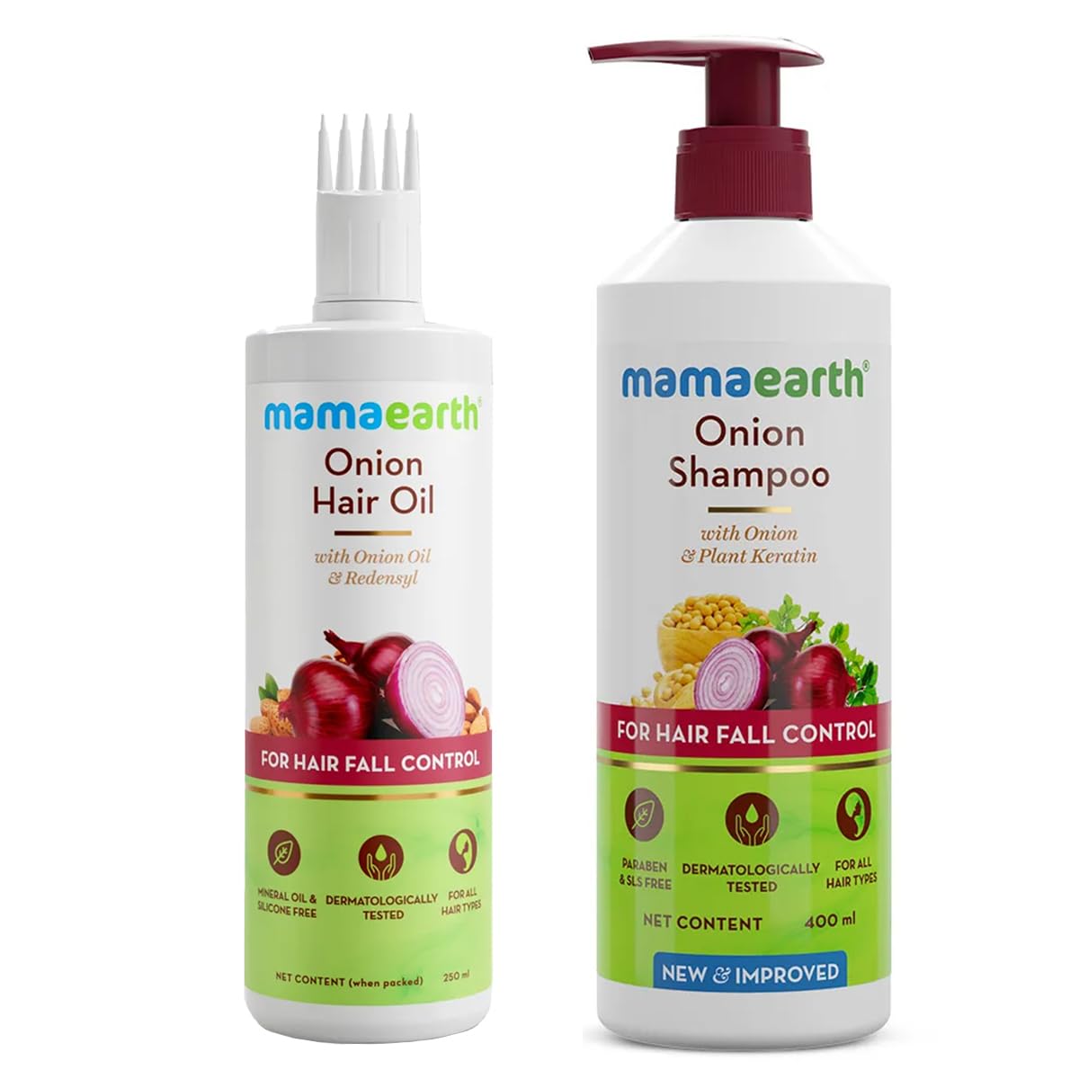 MAMAEARTH Onion Hair Oil 25 ml and Shampoo 4 ml