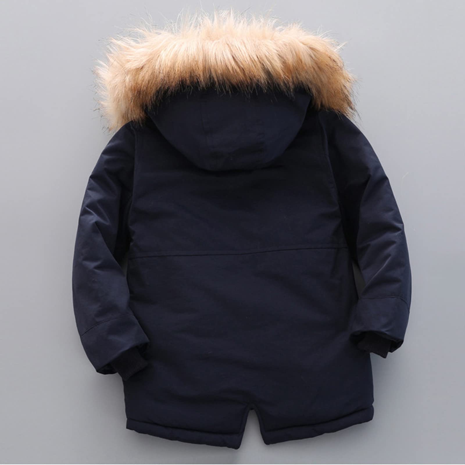 Generisch Cappotti per bambini Giacca trapuntata con fodera in pile Puffer, spesso cappotto invernale con cappuccio, impermeabile, par-ka, capispalla per bambini