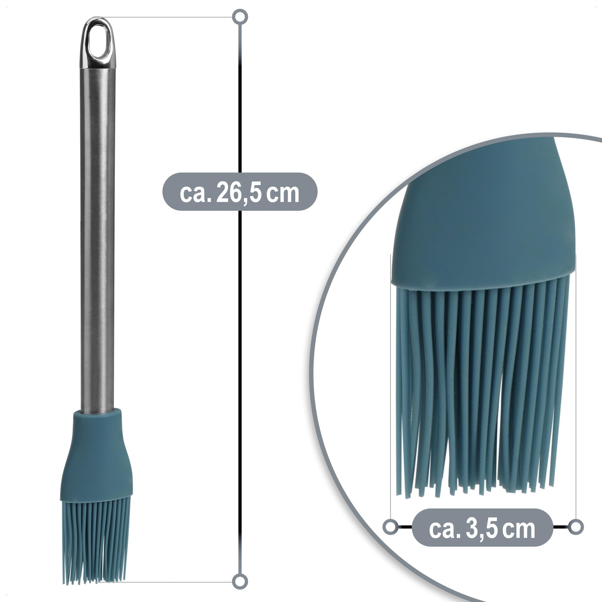 com-four® 2x silikonowe pedzle do pieczenia, pedzel do lukru do kuchni | pomoc w gotowaniu i pieczeniu do polewania i szczotkowania - pomoc w przygotowaniu ciast