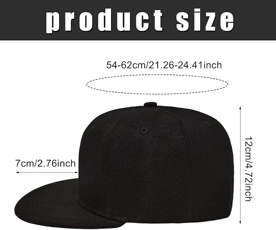 2 Pcs Classic Snapback Hat Cap Hip Hop Style, Adjustable Snapback Cap, Flat Bill Visor Classic Snapback Hat, Comfortable Men's Cap, Breathable Summer Sun Visor Hat Outdoor Sport Hat (Black)