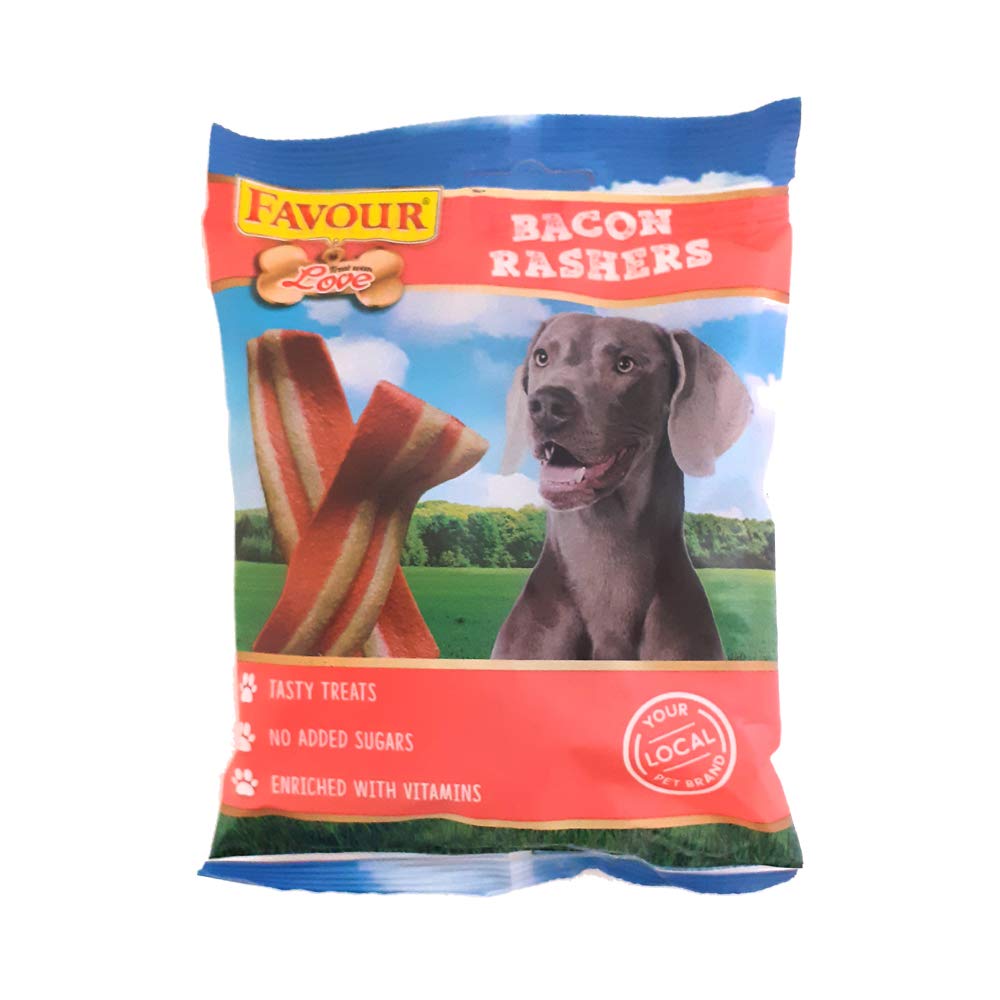 Favour Bacon Rashers 100g, Bacon Flavoured Dog Treat