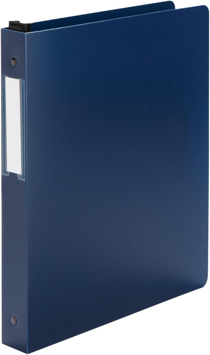 Wilson Jones Hanging Dubllock Round Ring Poly Binder, 8.5