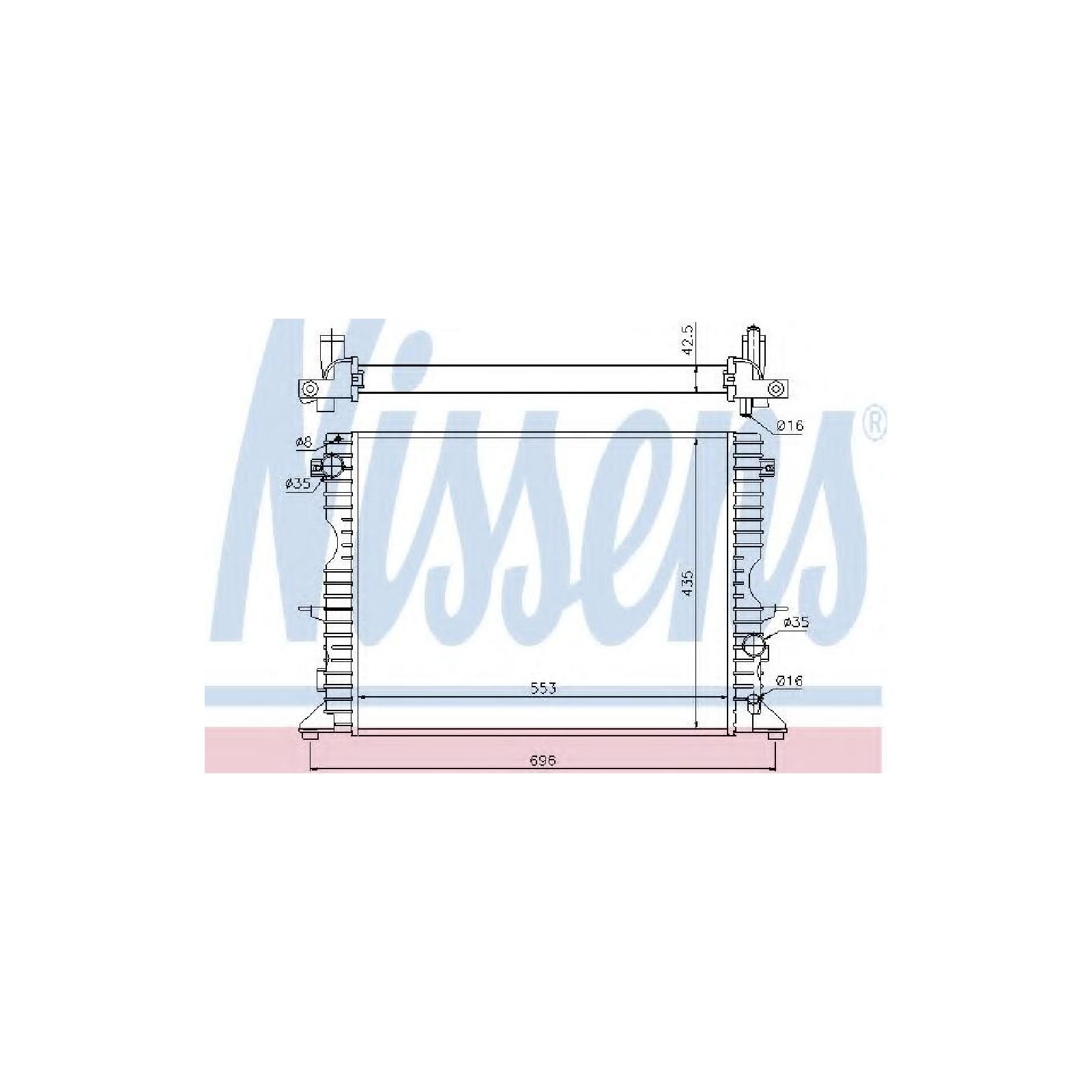 Nissens 64311A Radiatore Per Raffreddamento Del Motore-image