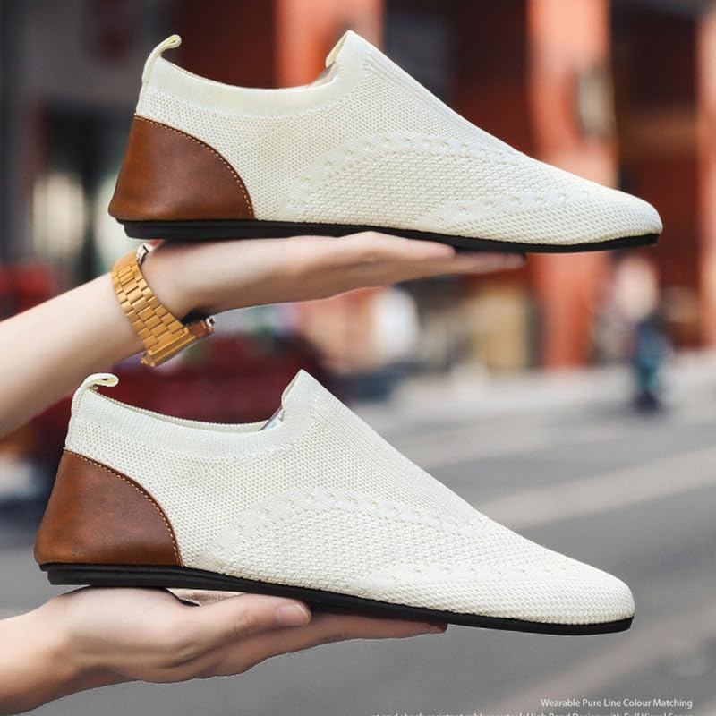 Men's Slip-On Mesh Loafers, Breathable Casual Driving Moccasins, Soft Walking Shoes4