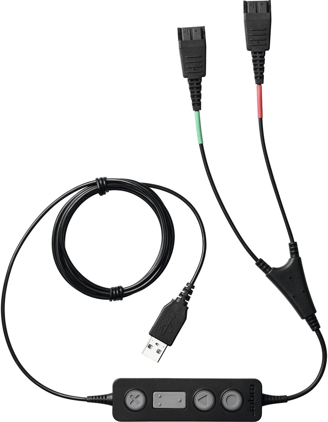 Jabra Link 265 - audio cables (USB2.0, Male, 2x QD, Male, Black), 1